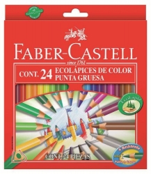 Faber-Castell ECO Triangular 4mm pastelky 24 ks
