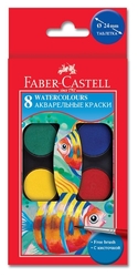 Faber-Castell Vodové farby 8 farebné, 24mm