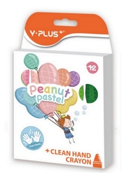 Y-Plus Peanut Voskové pastelky, sada 12 ks - pastelové farby