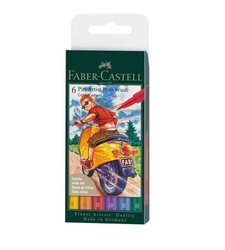 Faber-Castell PITT umelecké perá, sada 6 ks - farebné spektrum