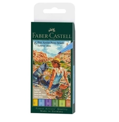 Faber-Castell PITT umelecké perá, sada 6 ks - letné vibrácie