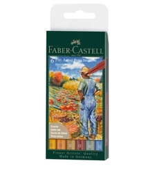 Faber-Castell PITT umelecké perá, sada 6 ks - jesenný zber