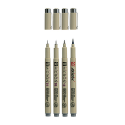 Sakura Pigma Micron Black liner, sada 4 ks - Cool Gray