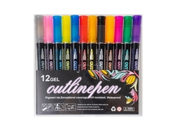 Outlinepen Popisovače kontúrovacie, sada 12 ks