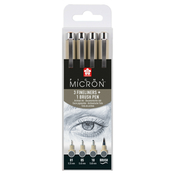 Sakura Pigma Micron Liner, sada 4 ks - studená šedá