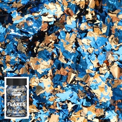 Pentart Colored Flakes Vločky farebné metalické, 100 ml - odtieň modro - zlatý