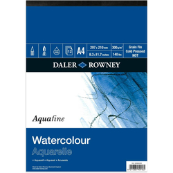 Daler-Rowney Aquafine, Skicár A4, 300 g/m², 12 listov