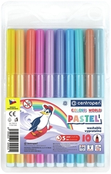 Centropen Colour World Pastel Fixy, sada 10 ks - pastelové odtiene