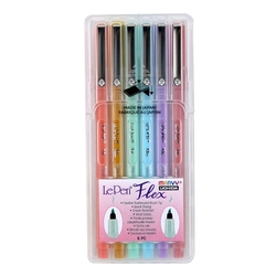 Marvy Uchida LepPen Flex PASTEL Popisovače - sada 6 ks