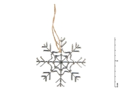 Vločka kovová 6,5 cm - strieborná