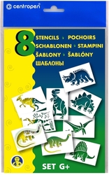 Centropen Šablóny papierové, sada 8 ks - G (dinosaury)