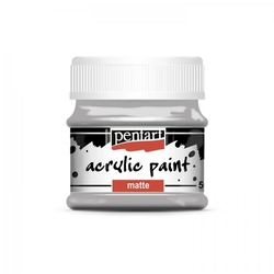 Pentart Acrylic akrylová farba matná, 50 ml - sivá