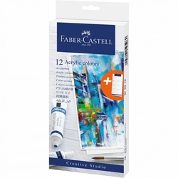 Faber-Castell Farby akrylové, sada 12 x 40 ml