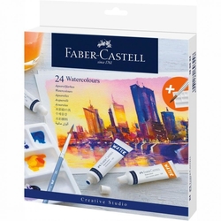 Faber-Castell Akvarelové farby v tube, sada 24 x 9 ml