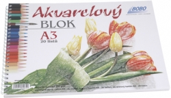 Akvarelový blok A3, čistý, 250 g, 20 listov