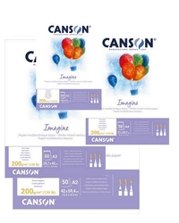 Canson Mix Media Imagine, Skicár 200 g/m², 50 listov