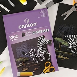 Canson Kids Skicák A4, 220 g/m², 10 listov - čierny