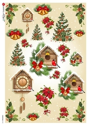 Paper Designs Ryžový papier na decoupage A4 - Vianoce / 0145