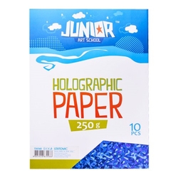 Dekoračný papier holografický A4, 250g/m², sada 10 ks