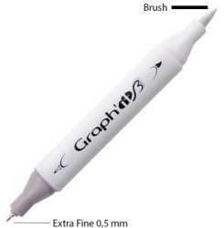 Graphit Brush obojstranná fixa, sada 12 ks - Essential