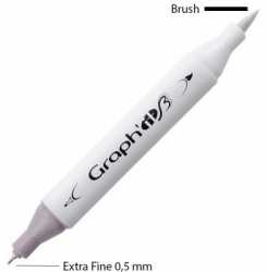 Graphit Brush obojstranná fixa, sada 12 ks - Urban