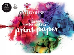 Ecoline Watercolour Print Paper blok, 24x32 cm, 150 g/m², 12 listov