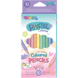 Colorino Pastel pastelky, sada 10 ks - pastelové farby