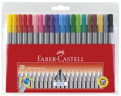 Faber-Castell Grip Finepen 0,4 mm popisovače 20 ks