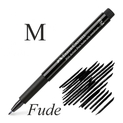 Faber-Castell Pitt Fude FM, kaligrafická fixa, mäkký hrot - farba čierna