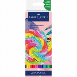 Faber-Castell Goldfaber Aqua Dual Marker obojstranný, akvarelový, sada 6 ks -  Candy Shop