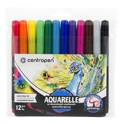 Centropen Aquarelle Fixy akvarelové, sada 12 ks