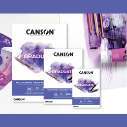 Canson Graduate Mixed Media Skicár 200 g/m², 20 listov - biely