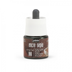 Pébéo Sepia Ink, Atrament akrylový, 45 ml - sépia