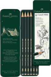 Faber Castel Castell 9000 Ceruzky grafitové, sada 6 ks