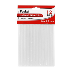 Foska Tavné lepiace tyčinky 7,2 mm, dĺžka 10 cm, sada 12 ks - transparentné