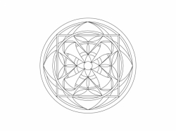 Šablóna na pieskovanie - Mandala 0103