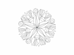 Šablóna na pieskovanie - Mandala 0417