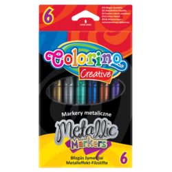 Colorino Metallic Markers Popisovače metalické, sada 6 ks