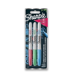 Sharpie Metallic Colours Popisovač permanentný, sada 3 ks - farebné metalické odtiene