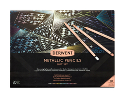 Derwent Metallic, metalické pastelky, sada 20 ks