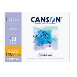 Canson  MONTVAL Aquarelle Skicár, 300 g/m², 12 listov, lepený