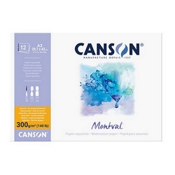 Canson  MONTVAL Aquarelle Skicár, 300 g/m², 12 listov, lepený