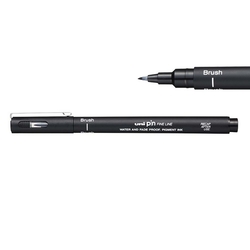 Uni PIN Fineliner Drawing Pen, tenké linery BR - čierna farba