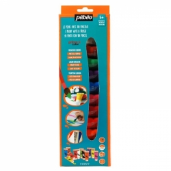 Pébéo Primacolor temperové farby, sada 12 x 20 ml