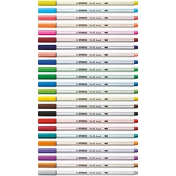 Stabilo Pen 68 brush fixa so štetcovým hrotom - jednotlivé farby