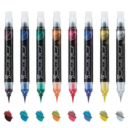 Pentel Dual Metallic Brush Fixka s hybridným atramentom 