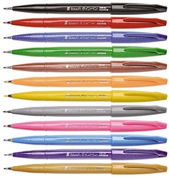 Pentel Brush Sign Pen Popisovač štetčekový, 1 ks