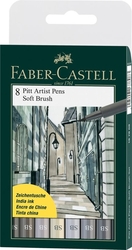 Faber-Castell PITT Soft Brush umelecké perá, sada 8 ks
