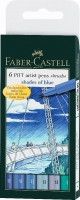 Faber-Castell PITT Shades of blue umelecké perá, sada 6 ks - kopie