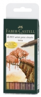 Faber-Castell PITT Terra umelecké perá, sada 6 ks